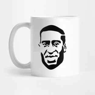 George Floyd portrait Black Lives Matter stencil art graffiti Mug